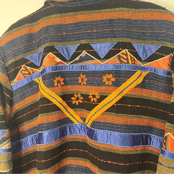 Coldwater Creek | Boho Patchwork Mixed Media Embroidered Jacket | Size XL - Picture 3 of 11